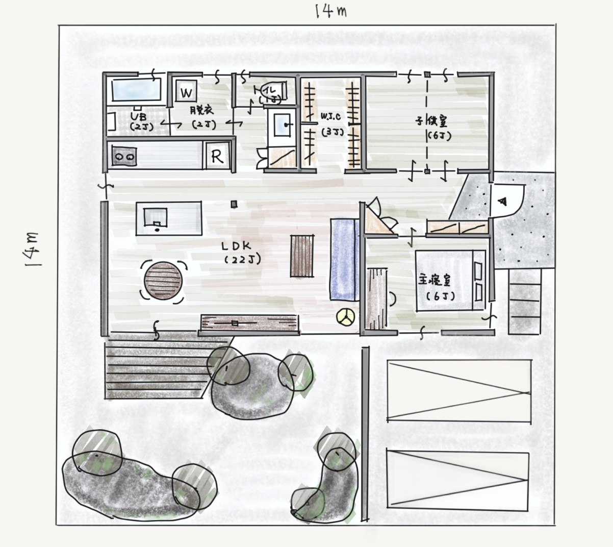 Fit（24坪）間取り図
